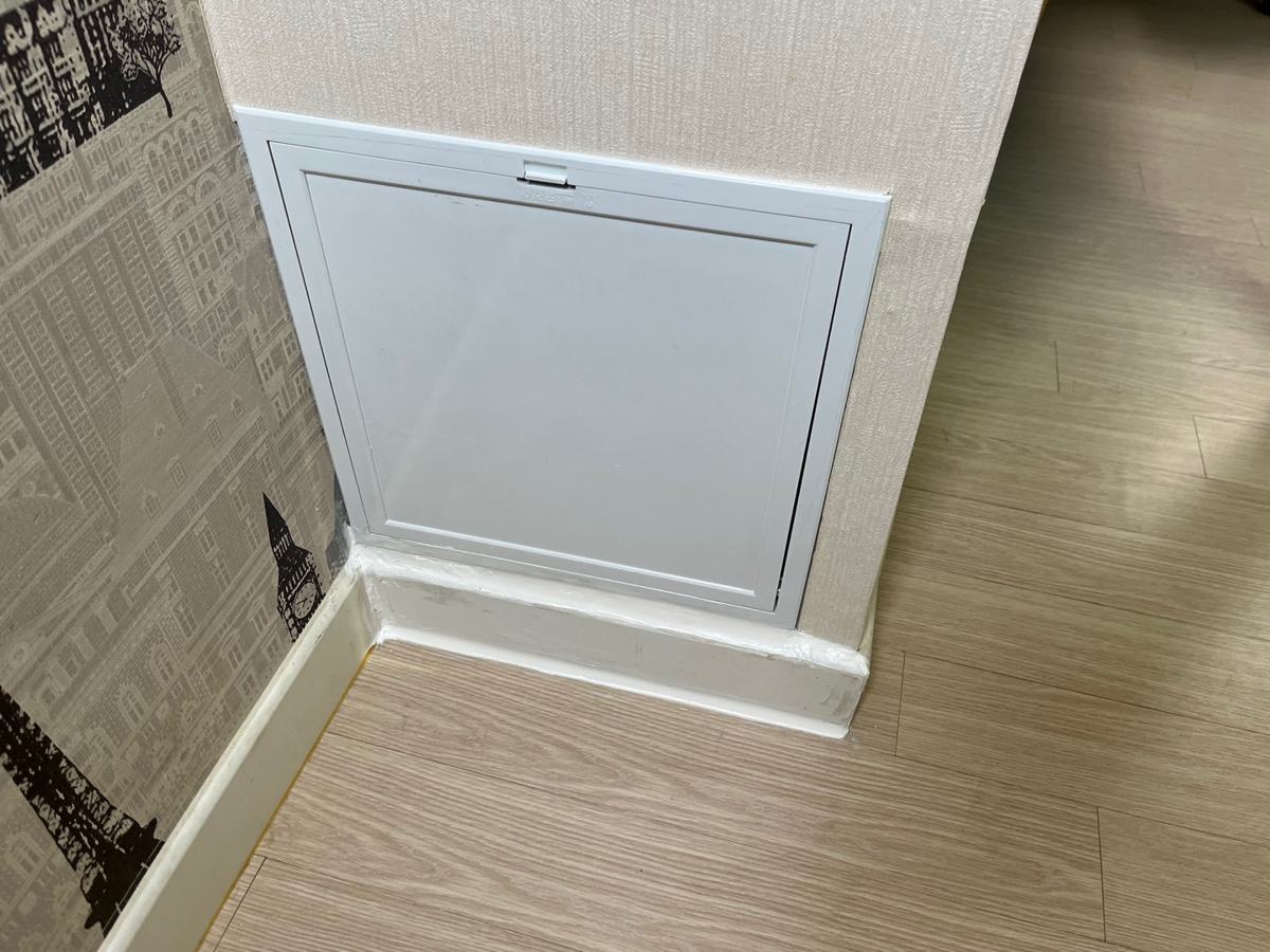 점검구를 닫아 마무리했습니다