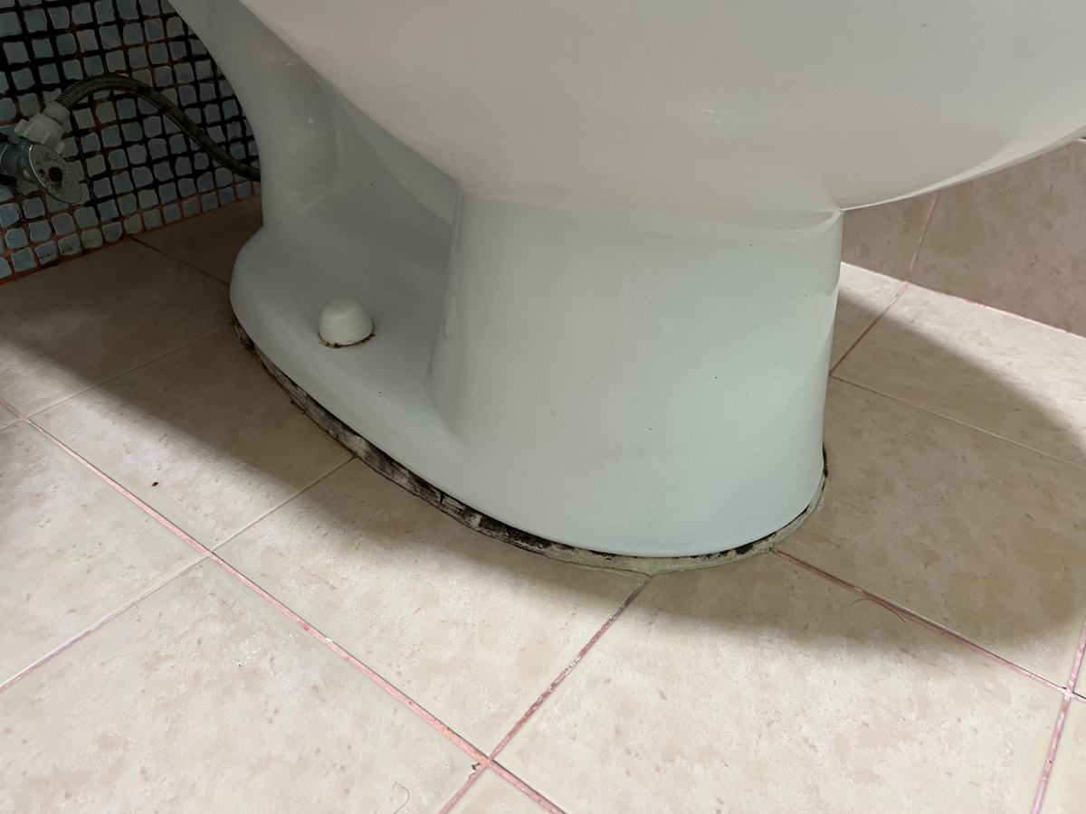 공사 전 변기 밑동